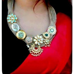 NWOT Jute Statement Necklace.